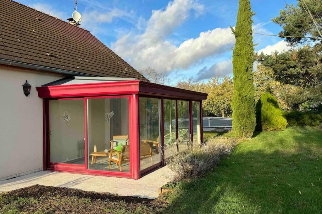 Ferienhaus 3 Etoiles Les Gourlines Avec Balneo, Veranda, Piscine Et Garage Avermes